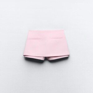 NEW Baby Pink Skort Skirt Overlay Soft Fabric Structured Fit Size Small